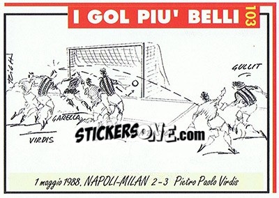 Sticker Napoli-Milan 2-3  (1988 Virdis)