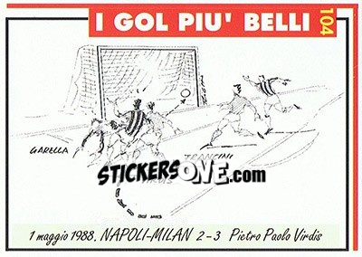 Sticker Napoli-Milan 2-3  (1988 Virdis)