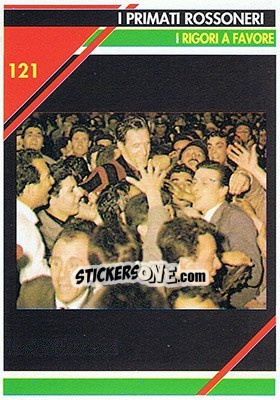 Sticker I rigori a favore - Milan 1992-1993 n. 121 - Masters Cards