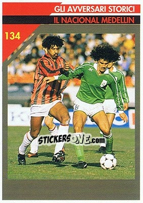 Figurina Il Nacional Medellin - Milan 1992-1993 - Masters Cards