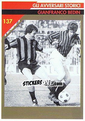 Sticker Gianfranco Bedin - Milan 1992-1993 n. 137 - Masters Cards