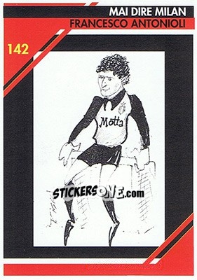 Sticker Francesco Antonioli - Milan 1992-1993 - Masters Cards