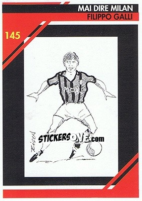 Sticker Filippo Galli - Milan 1992-1993 - Masters Cards