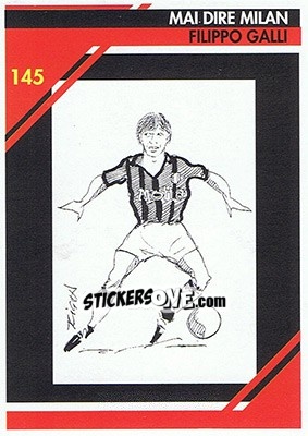 Sticker Filippo Galli - Milan 1992-1993 n. 145 - Masters Cards
