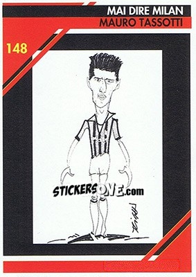 Figurina Mauro Tassotti - Milan 1992-1993 - Masters Cards
