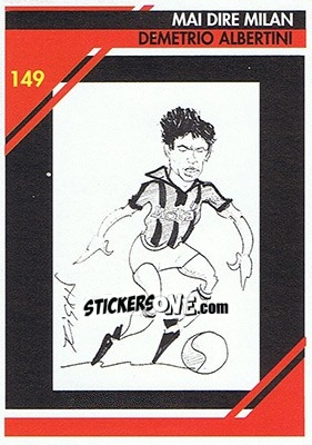 Sticker Demetrio Albertini - Milan 1992-1993 n. 149 - Masters Cards