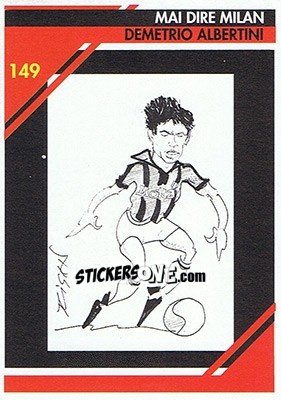 Sticker Demetrio Albertini - Milan 1992-1993 - Masters Cards