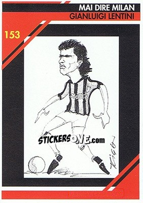 Sticker Gianluigi Lentini - Milan 1992-1993 n. 153 - Masters Cards