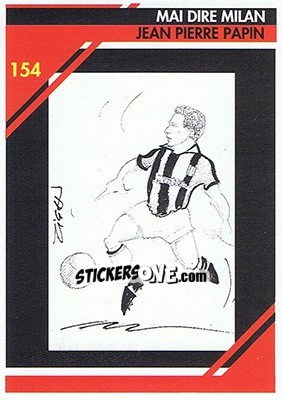 Sticker Jean Pierre Papin - Milan 1992-1993 - Masters Cards