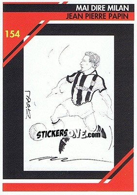 Sticker Jean Pierre Papin - Milan 1992-1993 n. 154 - Masters Cards