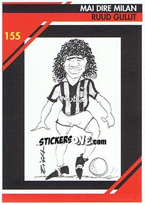 Sticker Ruud Gullit - Milan 1992-1993 n. 155 - Masters Cards