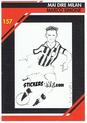 Sticker Marco Simone - Milan 1992-1993 n. 157 - Masters Cards