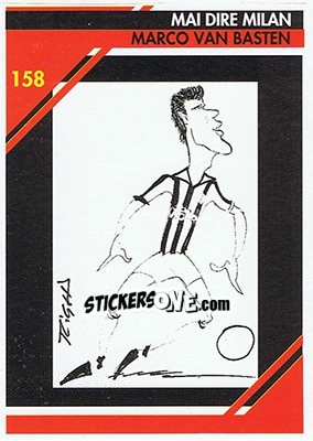 Sticker Marco Van Basten - Milan 1992-1993 n. 158 - Masters Cards