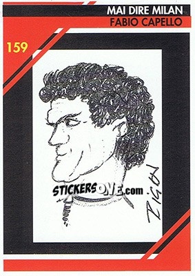 Sticker Fabio Capello - Milan 1992-1993 n. 159 - Masters Cards