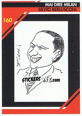 Sticker Silvio Berlusconi - Milan 1992-1993 n. 160 - Masters Cards