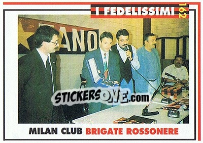 Figurina Milan club Brigate Rossonere - Milan 1992-1993 - Masters Cards