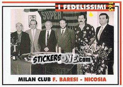 Sticker Milan club Franco Baresi-Nicosia - Milan 1992-1993 n. 165 - Masters Cards