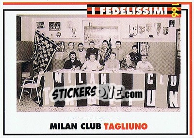 Sticker Milan club Tagliuno - Milan 1992-1993 n. 166 - Masters Cards