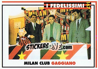 Sticker Milan club Gaggiano - Milan 1992-1993 - Masters Cards