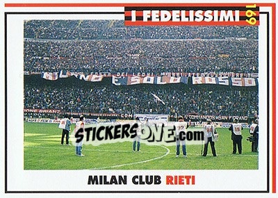 Cromo Milan club Rieti - Milan 1992-1993 - Masters Cards