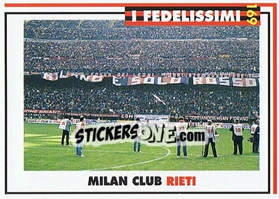 Sticker Milan club Rieti - Milan 1992-1993 n. 169 - Masters Cards