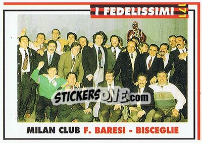 Sticker Milan club Franco Baresi-bisceglie - Milan 1992-1993 n. 171 - Masters Cards
