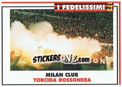 Sticker Milan club Torcida Rossonera - Milan 1992-1993 n. 172 - Masters Cards