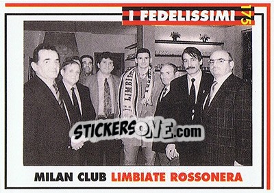 Sticker Milan club Limbiate Rossonera - Milan 1992-1993 n. 175 - Masters Cards