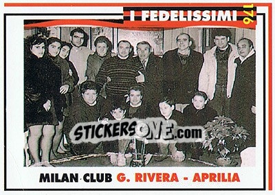 Sticker Milan club Gianni Rivera-aprilia - Milan 1992-1993 n. 176 - Masters Cards