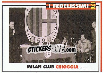 Sticker Milan club Chioggia - Milan 1992-1993 n. 178 - Masters Cards