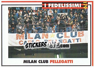 Sticker Milan Club Carlo Pellegatti - Milan 1992-1993 n. 179 - Masters Cards