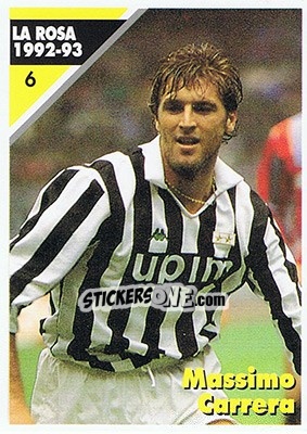 Figurina Massimo Carrera - Juventus Turin 1992-1993 - Masters Cards
