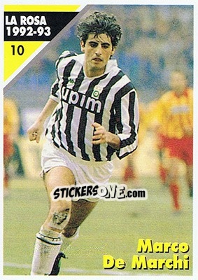 Sticker Marco De Marchi - Juventus Turin 1992-1993 n. 10 - Masters Cards