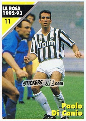 Sticker Paolo Di Canio - Juventus Turin 1992-1993 n. 11 - Masters Cards