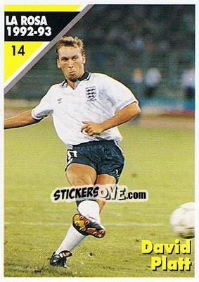 Sticker David Platt - Juventus Turin 1992-1993 n. 14 - Masters Cards