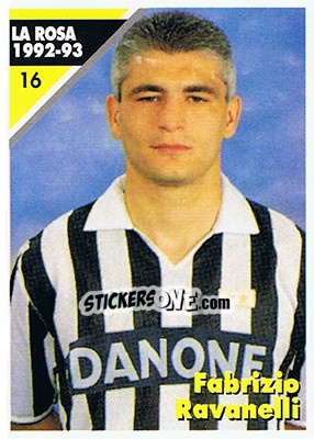 Sticker Fabrizio Ravanelli - Juventus Turin 1992-1993 - Masters Cards
