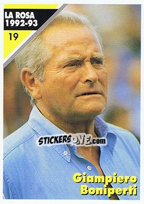 Sticker Giampiero Boniperti - Juventus Turin 1992-1993 n. 19 - Masters Cards