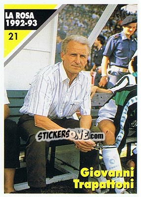 Cromo Giovanni Trapattoni - Juventus Turin 1992-1993 n. 21 - Masters Cards