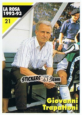 Figurina Giovanni Trapattoni - Juventus Turin 1992-1993 - Masters Cards