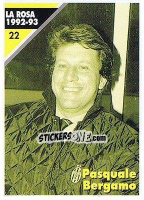 Cromo Pasquale Bergamo - Juventus Turin 1992-1993 n. 22 - Masters Cards