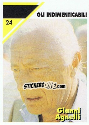 Cromo Gianni Agnelli - Juventus Turin 1992-1993 n. 24 - Masters Cards