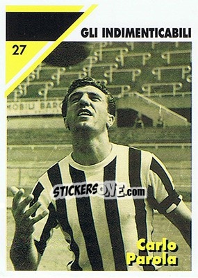 Sticker Carlo Parola - Juventus Turin 1992-1993 n. 27 - Masters Cards