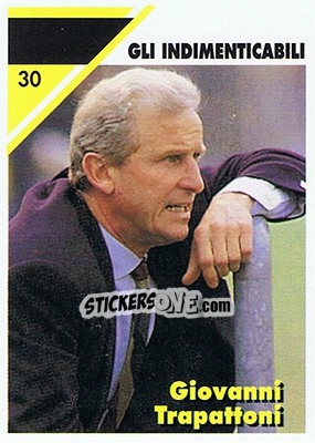 Cromo Giovanni Trapattoni - Juventus Turin 1992-1993 n. 30 - Masters Cards