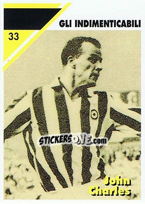 Sticker John Charles - Juventus Turin 1992-1993 n. 33 - Masters Cards
