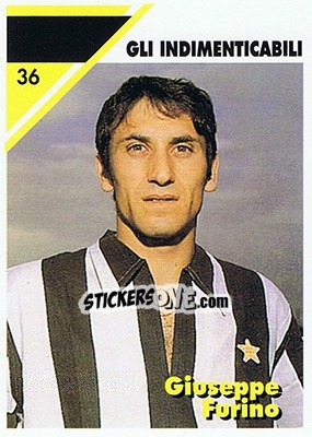 Sticker Giuseppe Furino - Juventus Turin 1992-1993 n. 36 - Masters Cards