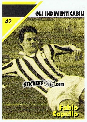 Sticker Fabio Capello - Juventus Turin 1992-1993 n. 42 - Masters Cards