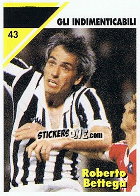 Sticker Roberto Bettega - Juventus Turin 1992-1993 n. 43 - Masters Cards