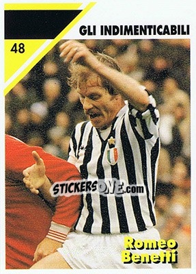 Sticker Romeo Benetti - Juventus Turin 1992-1993 n. 48 - Masters Cards