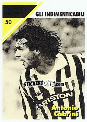 Sticker Antonio Cabrini - Juventus Turin 1992-1993 n. 50 - Masters Cards