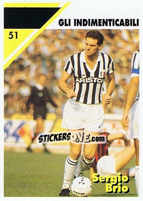 Figurina Sergio Brio - Juventus Turin 1992-1993 n. 51 - Masters Cards